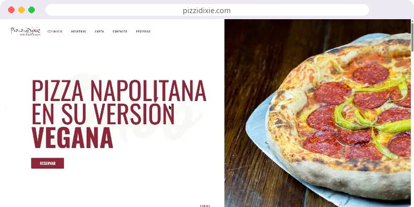Web de pizzidixie.com
